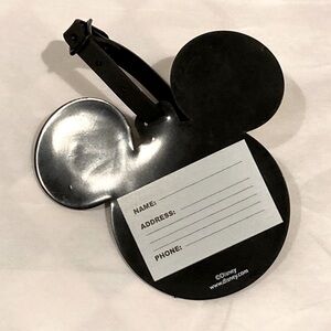 Disney Black Mickey Mouse Luggage Backpack
Book Bag Travel Tag New 5” Name Tag